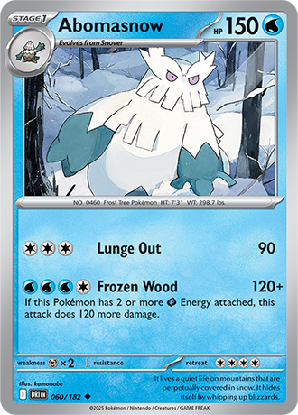 060/182 Abomasnow - Destined Rivals - Pokémon card (English)