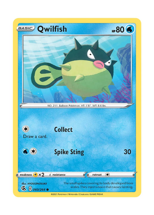 060/264 Qwilfish / Basic / Common (Fusion Strike) English card