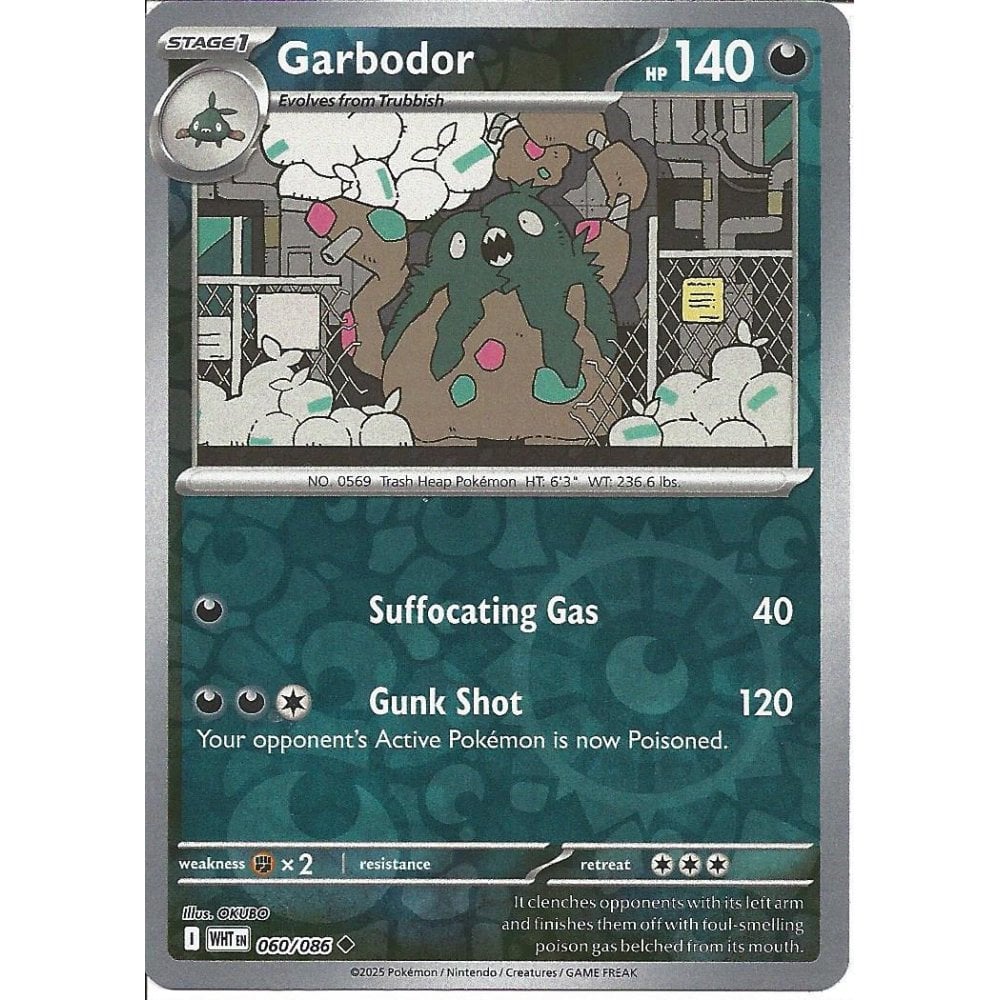 060/086 Garbodor (Reverse Holo) (White Flare) Pokemon card (English)
