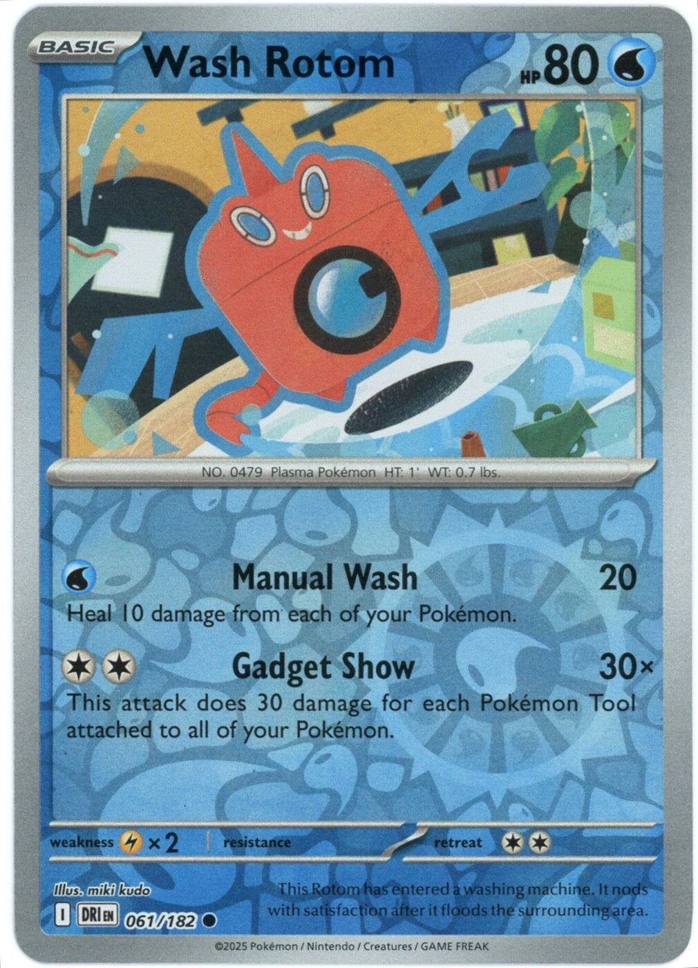 061/182 Wash Rotom (Reverse Holo) - Destined Rivals - Pokémon cards (English)