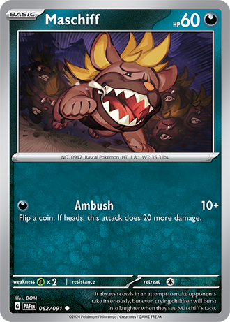 062/091 Maschiff - Paldean Fates - Pokémon card (English)