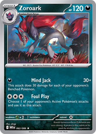 062/086 Zoroark (Holo) (White Flare) Pokemon card (English)