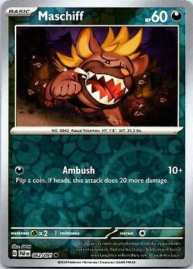 062/091 Maschiff (Reverse Holo) - Paldean Fates - Pokémon card (English)