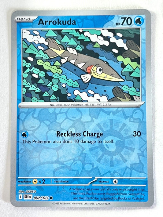 062/182 Arrokuda (Reverse Holo) - Destined Rivals - Pokémon card (English)