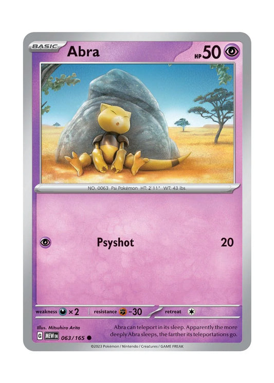 063/165 Abra - Pokémon 151 - Pokémon card (English)