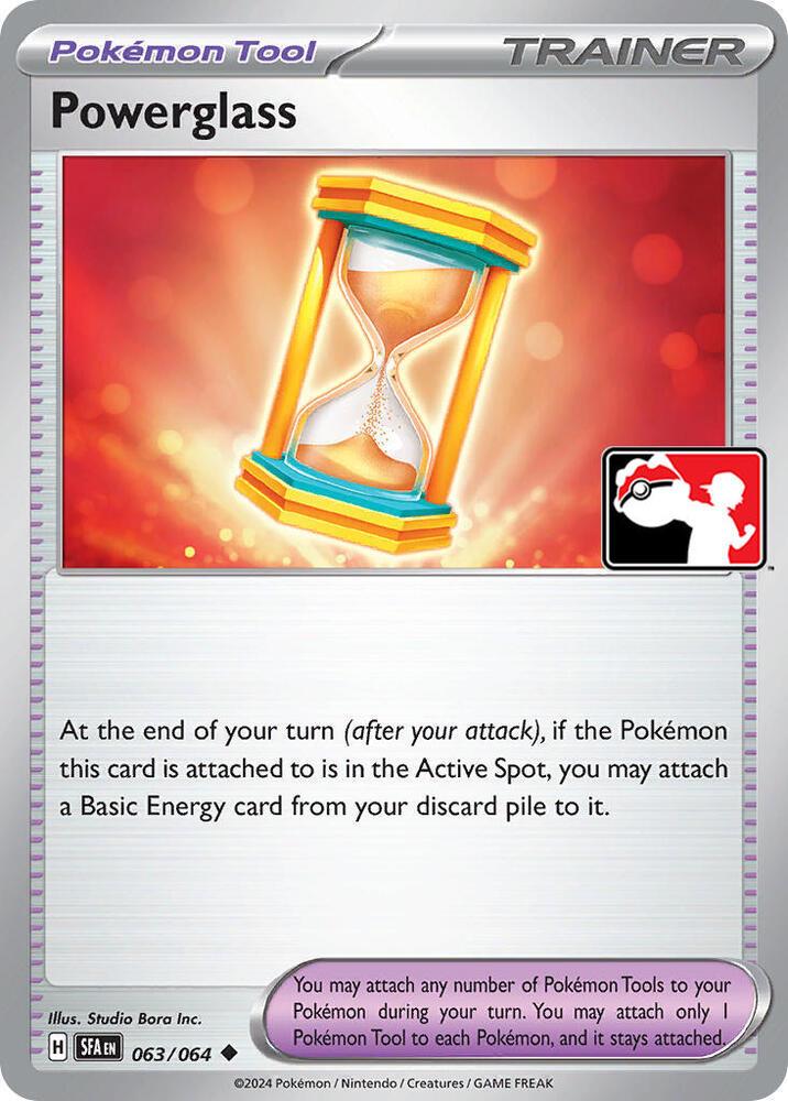 063/064 Powerglass (Tool) (Play! Pokémon Stamp serie's 6/7, Non-Holo) Shrouded Fable) Pokemon card (English)