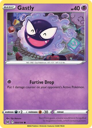 064/196 Gastly (Lost Origin) Pokemon card (English)
