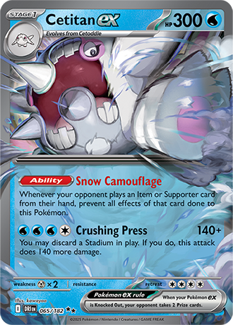 065/182 Cetitan EX - Destined Rivals - Pokémon card (English)
