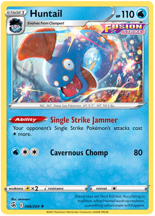 066/264 Huntail (Rare) (Fusion Strike) Pokemon card (English)