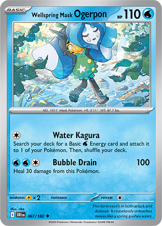 067/182 Wellspring Mask Ogerpon - Destined Rivals - Pokémon card (English)
