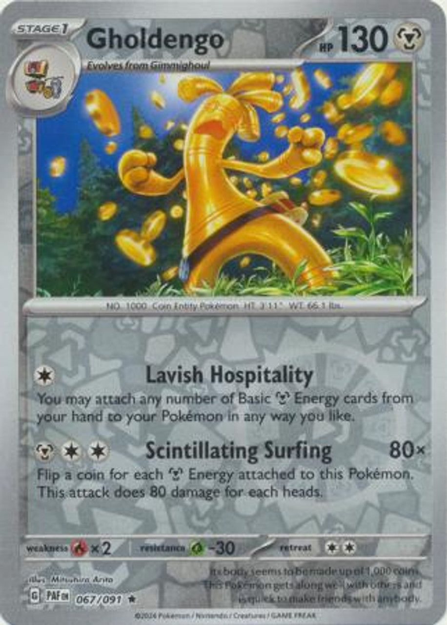 067/091 Gholdengo (Reverse Holo) - Paldean Fates - Pokémon card (English)