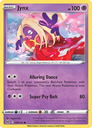 068/196 Jynx (Lost Origin) Pokemon card (English)