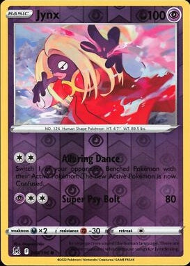 068/196 Jynx (Reverse Holo) (Lost Origin) Pokemon card (English)