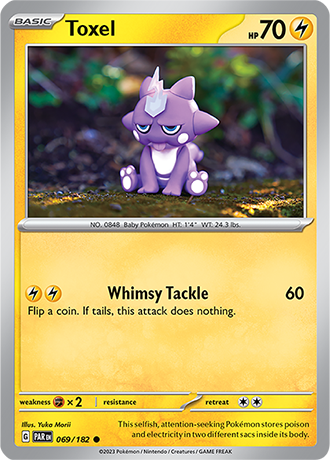 069/182 Toxel / Basic / Common (Paradox Rift) English card
