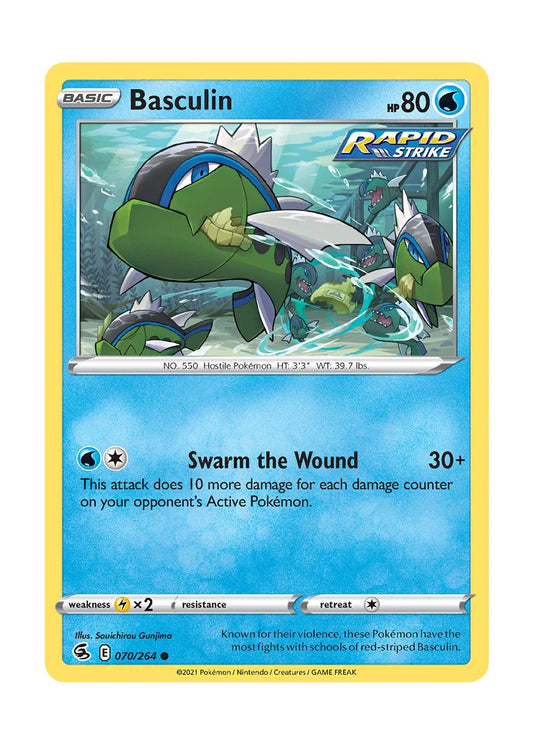 070/264 Basculin / Basic / Common (Fusion Strike) English card