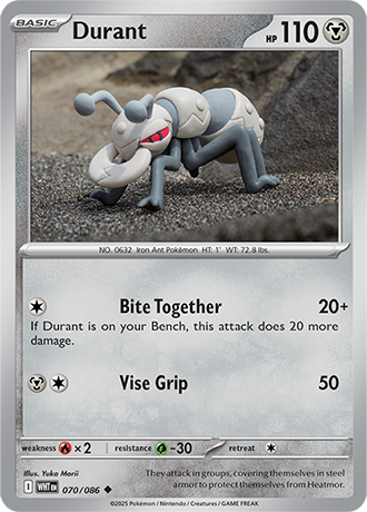070/086 Durant (White Flare) Pokemon Card (English)