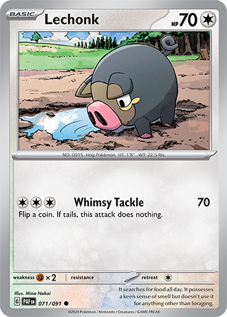 071/091 Lechonk - Paldean Fates - Pokémon card (English)
