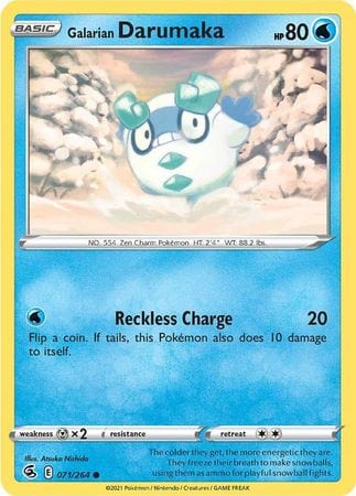 071/264 Galarian Darumaka / Basic / Common (Fusion Strike) English card