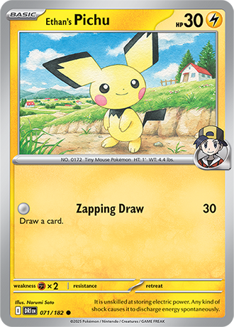 071/182 Ethan's Pichu - Destined Rivals - Pokémon card (English)