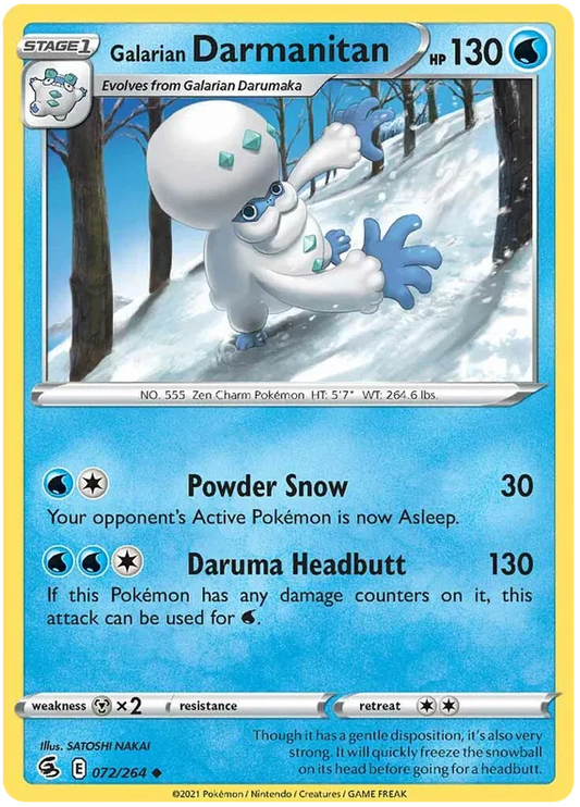 072/264 Galarian Darmanitan (Fusion Strike) Pokemon card (English)
