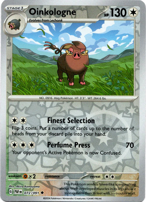 072/091 Oinkologne (Reverse Holo) - Paldean Fates - Pokémon card (English)