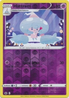 072/198 Hattrem (Reverse Holo) (Chilling Reign) Pokémon card (English)