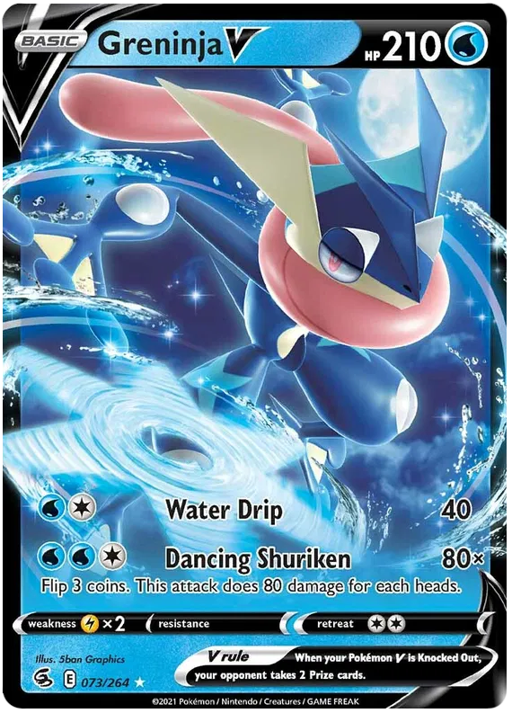 073/264 Greninja V (Full Art) – Super Rare – (Fusion Strike) Pokemon card (English)