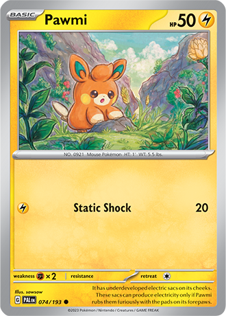 074/193 Pawmi - Paldea Evolved - Pokémon card (English)