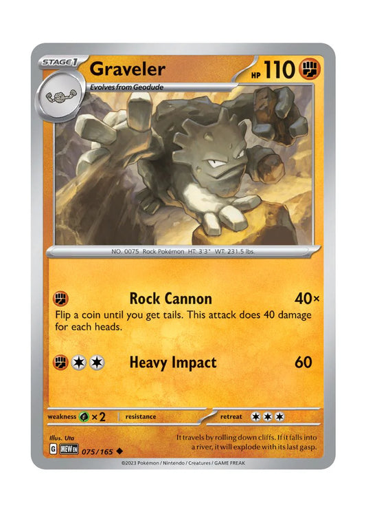 075/165 Graveler - Pokémon 151 - Pokémon card (English)