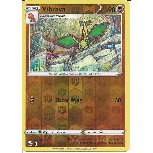 075/172 Vibrava (Reverse Holo) (Brilliant Stars) Pokemon card (English)
