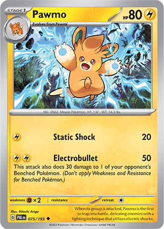 075/193 Pawmo - Paldea Evolved - Pokémon card (English)