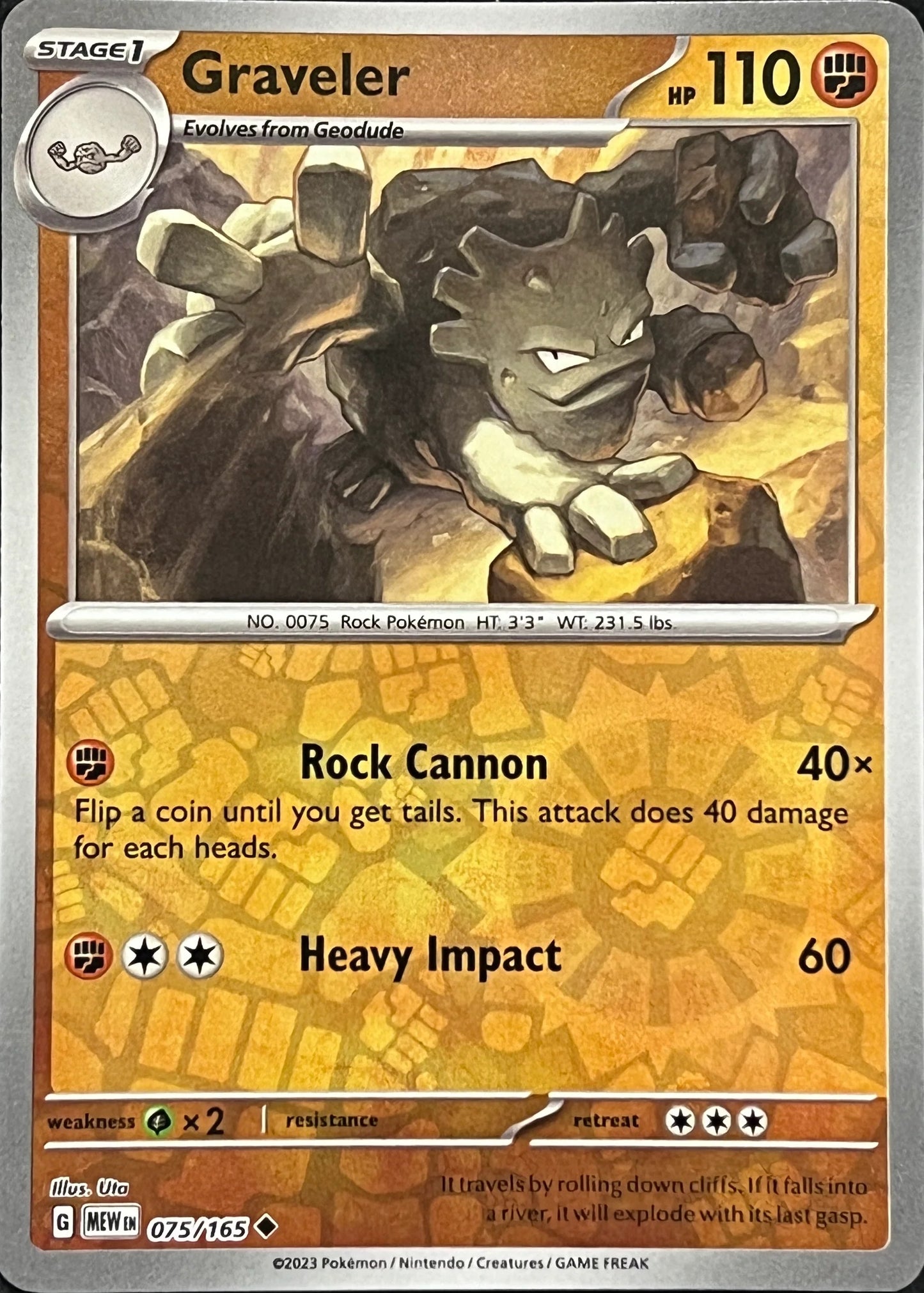 075/165 Graveler (Reverse Holo) - Pokémon 151 - Pokémon card (English)