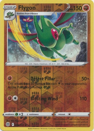 076/172 Flygon (Reverse Holo) (Rare) (Brilliant Stars) Pokemon card (English)