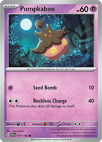 077/182 Pumpkaboo / Basic / Common (Paradox Rift) English card