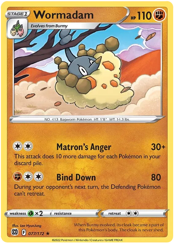 077/172 Wormadam (Brilliant Stars) Pokemon card (English)