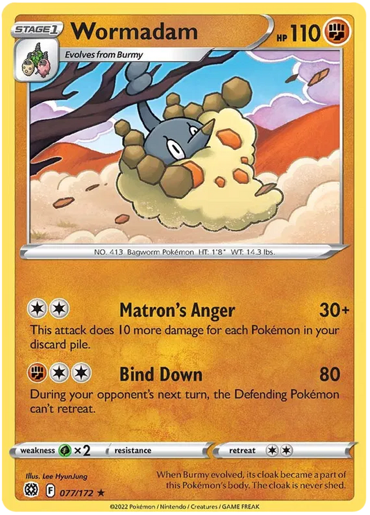 077/172 Wormadam (Brilliant Stars) Pokemon card (English)