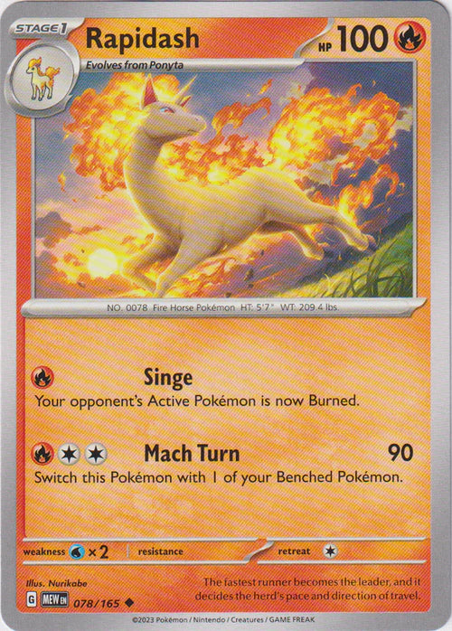078/165 Rapidash - Pokémon 151 - Pokémon card (English)