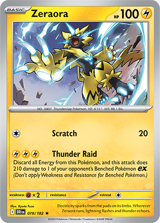 078/182 Zeraora (Holo) - Destined Rivals - Pokémon card (English)