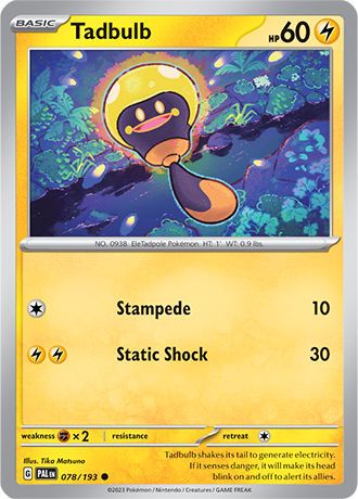 078/193 Tadbulb / Basic / Common (Paldea Evolved) English card