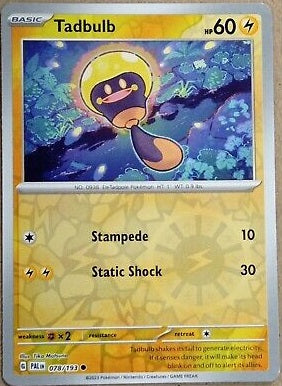 078/193 Tadbulb (Reverse Holo) - Paldea Evolved - Pokémon card (English)