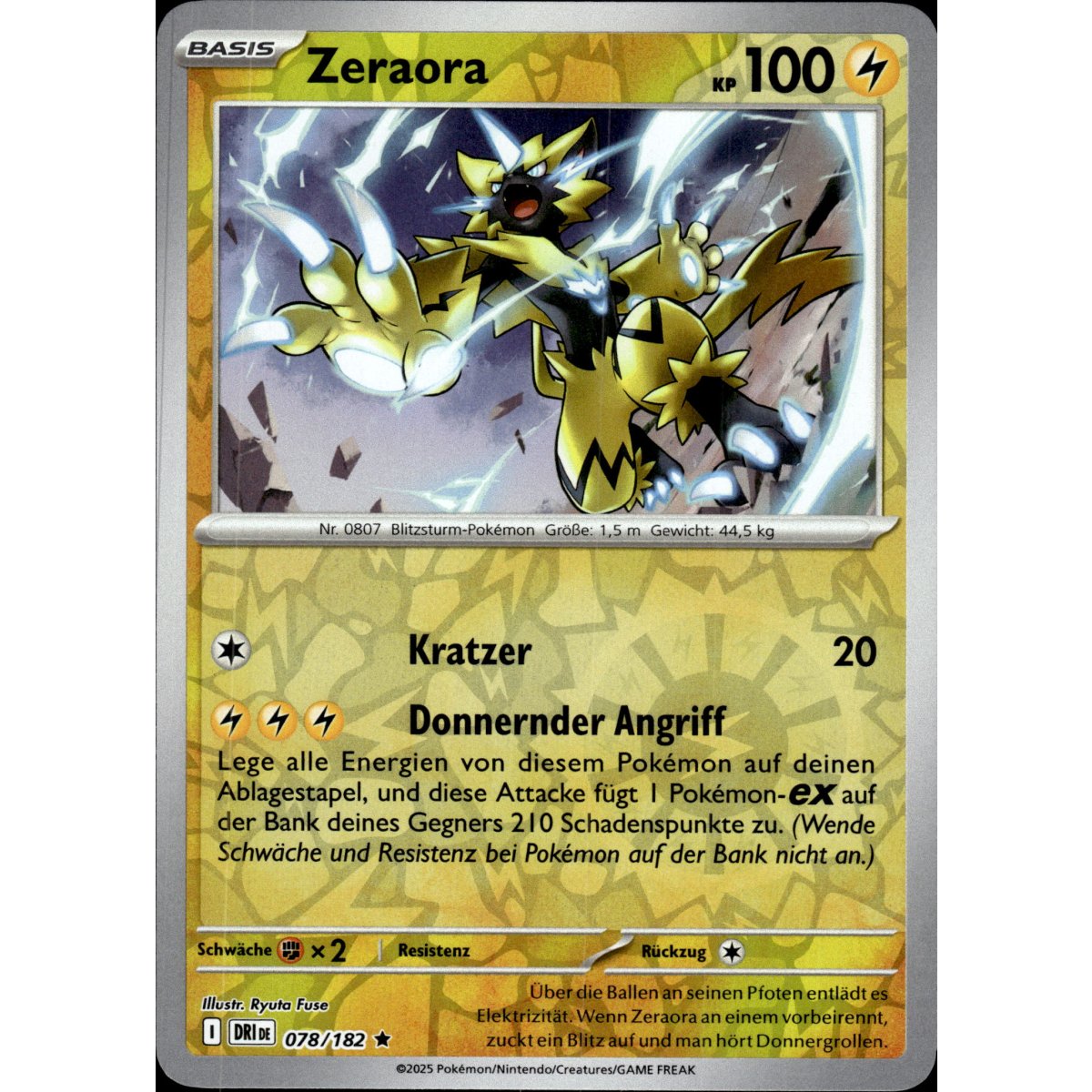 078/182 Zeraora (Reverse Holo) - Destined Rivals - Pokémon card (English)