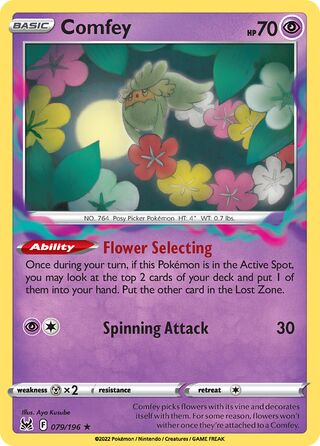 079/196 Comfey (Rare) (Lost Origin) Pokemon card (English)