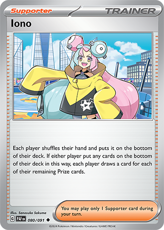 080/091 Iono - Supporter - Paldean Fates - Pokémon card (English)