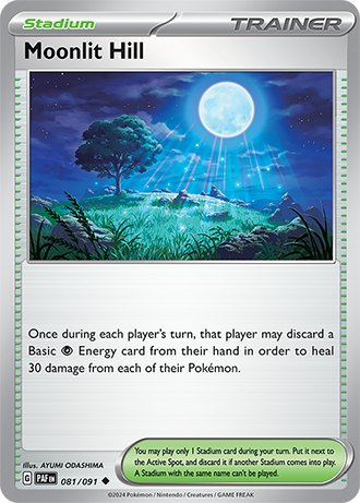 081/091 Moonlit Hill - Stadium - Paldean Fates - Pokémon card (English)