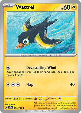 081/193 Wattrel - Paldea Evolved - Pokémon card (English)