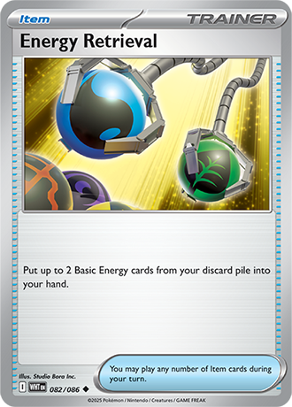 082/086 Energy Retrieval (Item) (White Flare) Pokemon card (English)