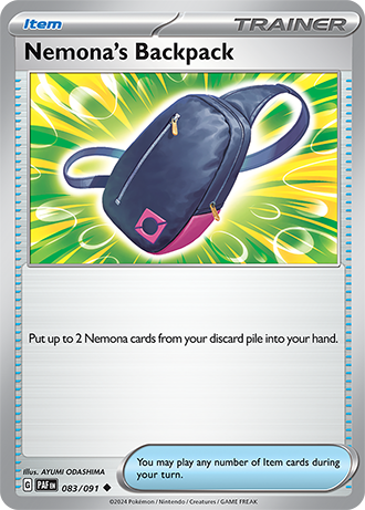083/091 Nemona's Backpack - Item - Paldean Fates - Pokémon card (English)