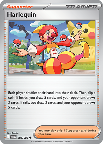 083/086 Harlequin (Supporter) (White Flare) Pokemon card (English)