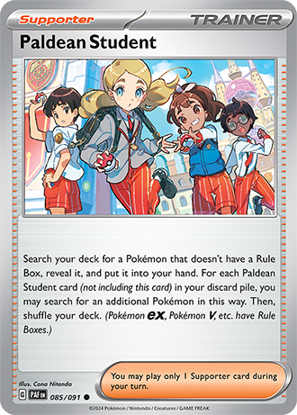 085/091 Paldean Student - Supporter - Paldean Fates - Pokémon card (English)