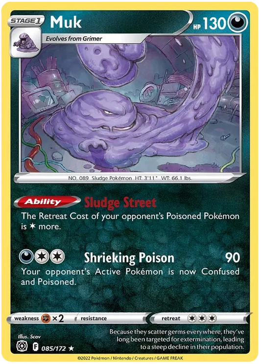085/172 Muk (Rare) (Brilliant Stars) Pokemon card (English)